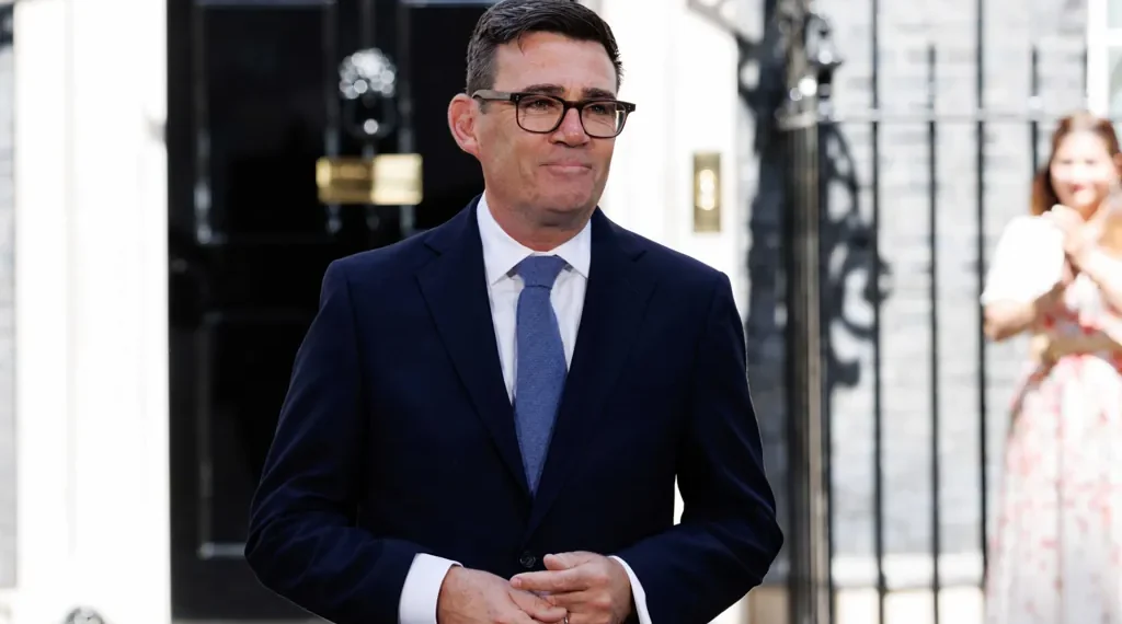 Andy Burnham arrives outside 10 Downing Street in London after becoming the United Kingdom's prime minister.