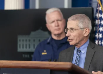 Dr. Anthony Fauci speaks during a White House coronavirus briefing in the James S. Brady Press Briefing Room in Washington, D.C.
