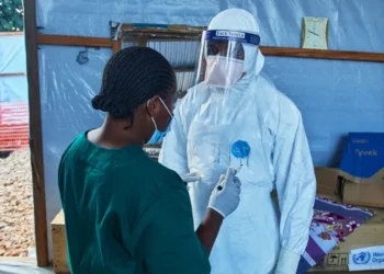 Health workers respond to the Ebola outbreak in the Democratic Republic of the Congo. - AP Photo/Dirole Lotsima Dieudonne