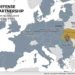 Map showing the EU–Ukraine defense industrial partnership between Brussels and Kyiv.