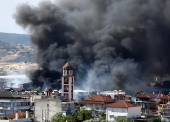Firefighters battle major wildfires across Portugal, Greece and Spain. - AP Photo/Giannis Papanikos