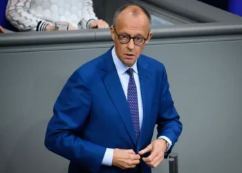German Chancellor Friedrich Merz announces Germany's agreement to purchase U.S. Tomahawk cruise missiles. - Bernd von Jutrczenka/DPA via AP