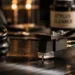 Audio-Technica MicroLine stylus examined during stylus wear study under magnification - Image Graphic/JournosNews (File)
