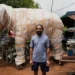 Robotic elephant displayed at a Hindu temple in Kerala, India. - AP Photo/Aijaz Rahi