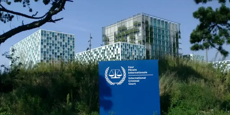 Exterior view of the International Criminal Court building in The Hague, Netherlands, headquarters of the ICC and a center for international criminal justice.
