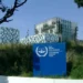 Exterior view of the International Criminal Court building in The Hague, Netherlands, headquarters of the ICC and a center for international criminal justice.