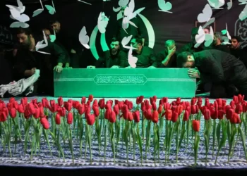 Gen. Ahmad Vahidi attends funeral preparations for Ayatollah Ali Khamenei in Tehran. - Office of Iranian Supreme Leader via AP