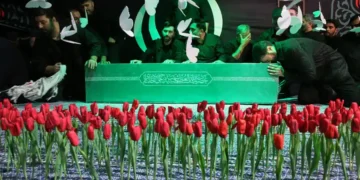 Gen. Ahmad Vahidi attends funeral preparations for Ayatollah Ali Khamenei in Tehran. - Office of Iranian Supreme Leader via AP