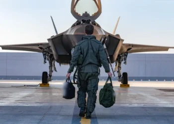 An Israeli Air Force F-35I Adir fighter jet flies during Operation Roaring Lion in 2026.