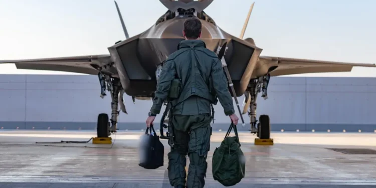 An Israeli Air Force F-35I Adir fighter jet flies during Operation Roaring Lion in 2026.