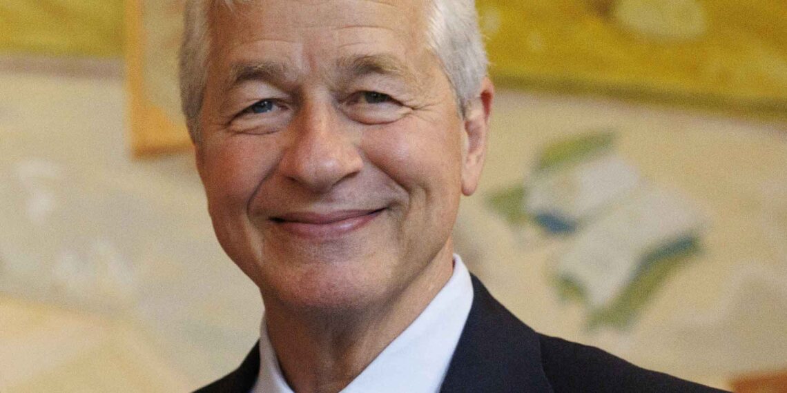 Portrait of JPMorgan Chase Chairman and CEO Jamie Dimon during a meeting with UK Chancellor Rachel Reeves in London in 2025.