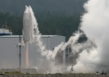 Japan's experimental RV-X reusable rocket during its first successful test flight. - Naoki Kiwano News via AP