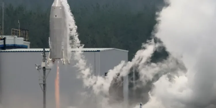 Japan's experimental RV-X reusable rocket during its first successful test flight. - Naoki Kiwano News via AP