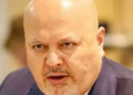 Portrait of International Criminal Court Prosecutor Karim Khan during a meeting in Brussels in 2022.
