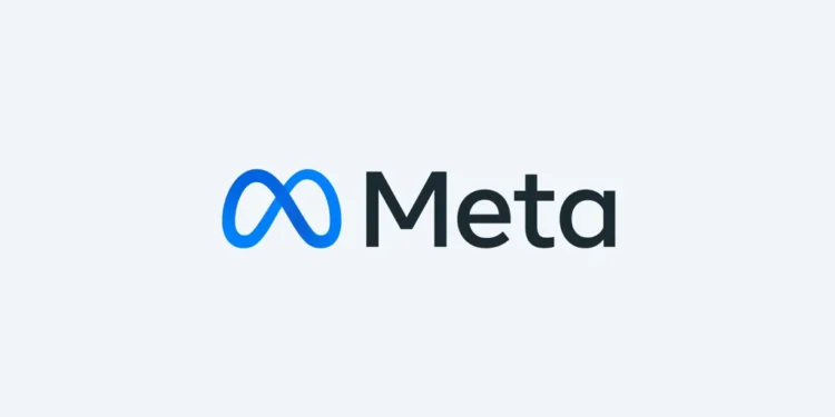 Official Meta company logo displayed on a white background, representing the parent company of Facebook, Instagram, WhatsApp, Messenger, and Threads.