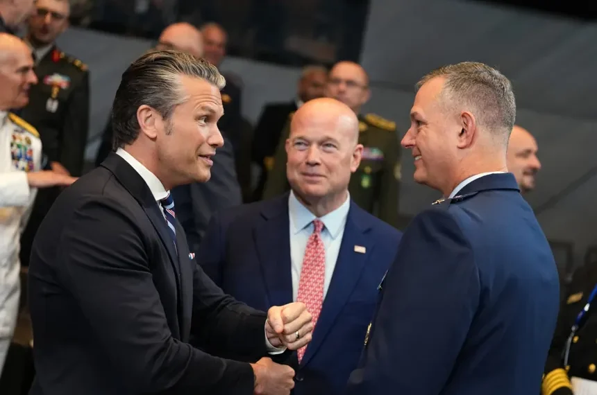 NATO officials discuss European military readiness ahead of alliance summit. - AP Photo/Virginia Mayo