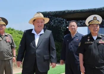 Kim Jong Un observes weapons tests aboard North Korea's Kang Kon destroyer. - Korean Central News Agency/Korea News Service via AP
