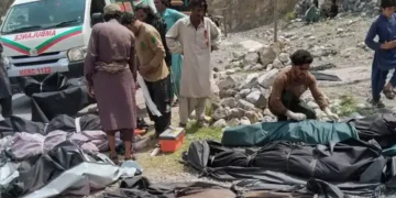 Rescue teams recover victims after deadly bus crash in southwestern Pakistan. - AP Photo/Zain Ullah