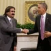 Former Qatar emir Sheikh Hamad bin Khalifa Al Thani during a public appearance - AP Photo/Pablo Martinez monsivais, File