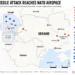 Regional conflict map showing Russian missile strikes across Ukraine, the reported missile path into Polish airspace, NATO response activities, and affected locations as of July 29, 2026.