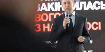 Serhii Koretskyi speaks during an official Naftogaz Group event. — Photo: Naftogaz Group