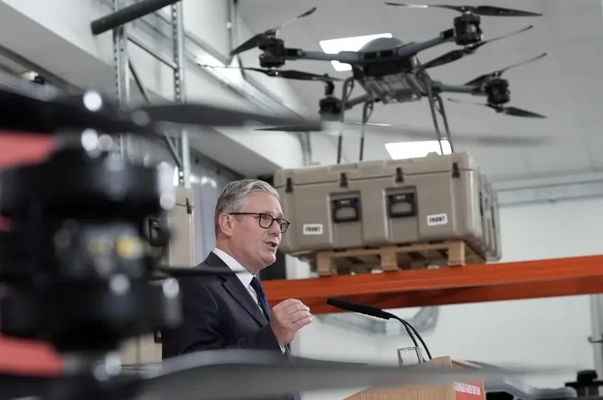 British military modernization plan highlights drones and advanced defense technology - Stefan Rousseau/Pool Photo via AP