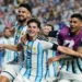 Julian Alvarez celebrates after scoring Argentina's extra-time winner against Switzerland. - AP Photo/Charflie Riedel