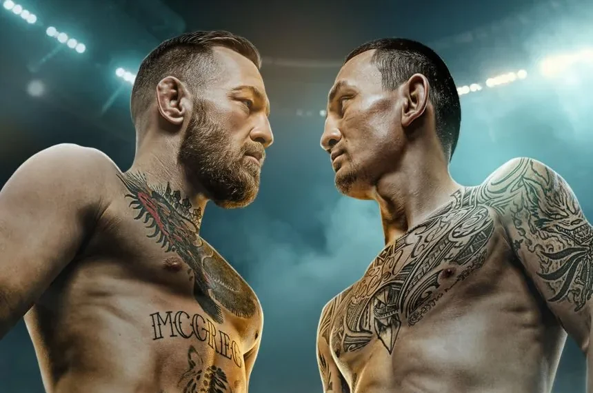 Max Holloway celebrates after UFC 329 victory over Conor McGregor in Las Vegas - image UFC