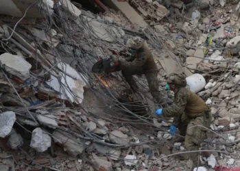 Rescue workers search collapsed buildings after devastating earthquakes in La Guaira - AP Photo/Ariana Cubillos