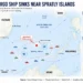 Editorial locator map showing the Vietnamese cargo ship sinking near the Spratly Islands, rescue search areas, nearby maritime routes, and participating rescue vessels in the South China Sea.