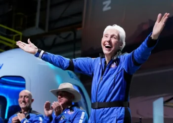Wally Funk, pioneering pilot and the oldest woman to travel into space aboard Blue Origin. - AP Photo/Tony Gutierrez, File