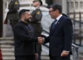 UK Prime Minister Andy Burnham meets Ukrainian President Volodymyr Zelenskyy during a bilateral meeting in Kyiv, Ukraine.