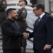 UK Prime Minister Andy Burnham meets Ukrainian President Volodymyr Zelenskyy during a bilateral meeting in Kyiv, Ukraine.