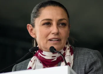 Claudia Sheinbaum attends the inauguration of the Monumental Carpet event at the Zócalo in Mexico City, Mexico.