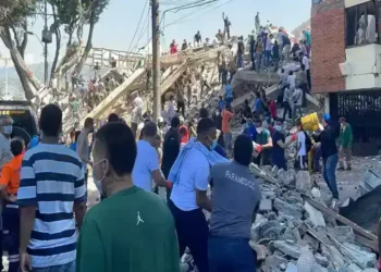 Colombia earthquake response showing damage and emergency conditions following the magnitude 7.4 earthquake in Chocó.