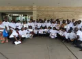 Hotel employees participate in Ebola training in Conakry, Guinea, as part of public health preparedness activities.