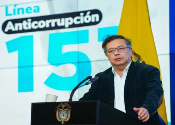 Colombian President Gustavo Petro speaks during a security meeting in Tibú, Norte de Santander, Colombia, in January 2025.