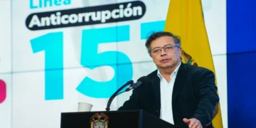 Colombian President Gustavo Petro speaks during a security meeting in Tibú, Norte de Santander, Colombia, in January 2025.
