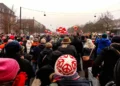Protesters gather in Copenhagen, Denmark, during a January 2026 demonstration opposing efforts to take control of Greenland.