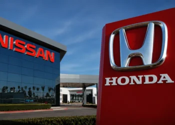 Honda and Nissan logos displayed together, representing the Japanese automakers and their automotive technology partnership.