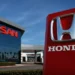 Honda and Nissan logos displayed together, representing the Japanese automakers and their automotive technology partnership.