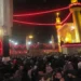 Pilgrims gather around the illuminated Imam Ali Shrine in Najaf, Iraq, during the annual Arbaeen pilgrimage, one of the world's largest religious gatherings.