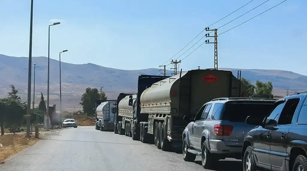 Iranian fuel tankers arrive in Lebanon as Hezbollah-linked fuel shipments enter the country amid a severe energy crisis.