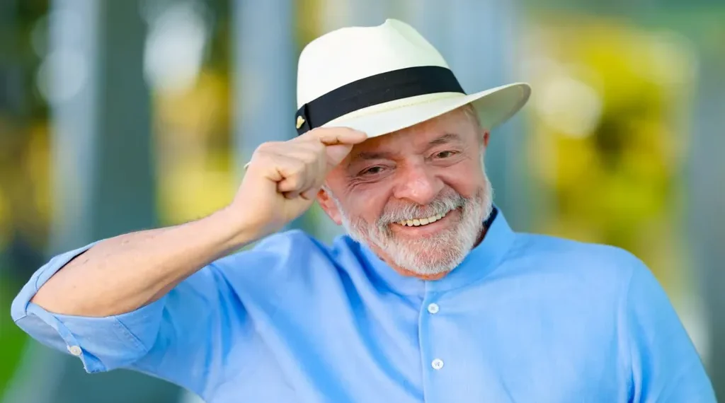 Brazilian President Luiz Inácio Lula da Silva at the Palácio da Alvorada in Brasília during an official appearance.