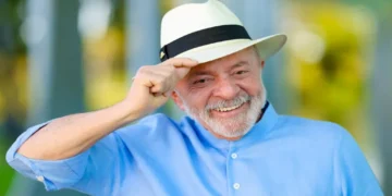 Brazilian President Luiz Inácio Lula da Silva at the Palácio da Alvorada in Brasília during an official appearance.