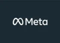 Official Meta company logo displayed on a blue gradient background, representing the parent company of Facebook, Instagram, WhatsApp, Messenger, and Threads.