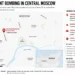 Locator map showing the Balzi Rossi restaurant bombing site near Kudrinskaya Square in central Moscow, Russia, with key incident details and geographic context.