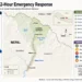 Nepal flood emergency map showing Rasuwa, river corridors, response timeline, hydrological impacts, and current rescue and assessment status.- Journos News, File.