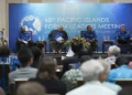 Pacific Islands Forum leaders meet during a regional leaders meeting in 2017.
