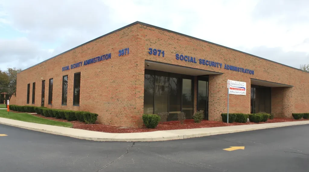 Social Security Administration offices at 3971 South Research Park Drive in Ann Arbor, Michigan.
